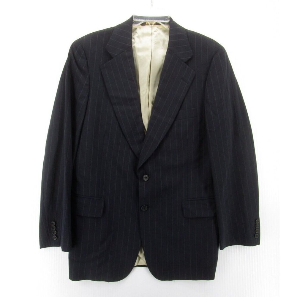 Paul Stuart Sport Coat 40 Blazer Pinstriped Business Jacket Preppy
